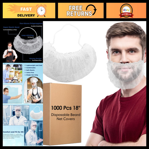 1000 pcs disposable beard nets - pcs,