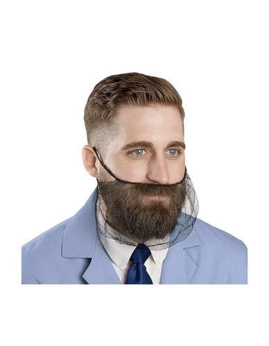 Black disposable beard nets - disposable,