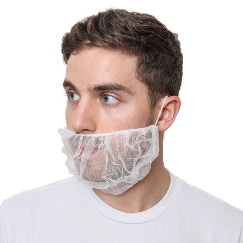Safeko white disposable beard - safeko,